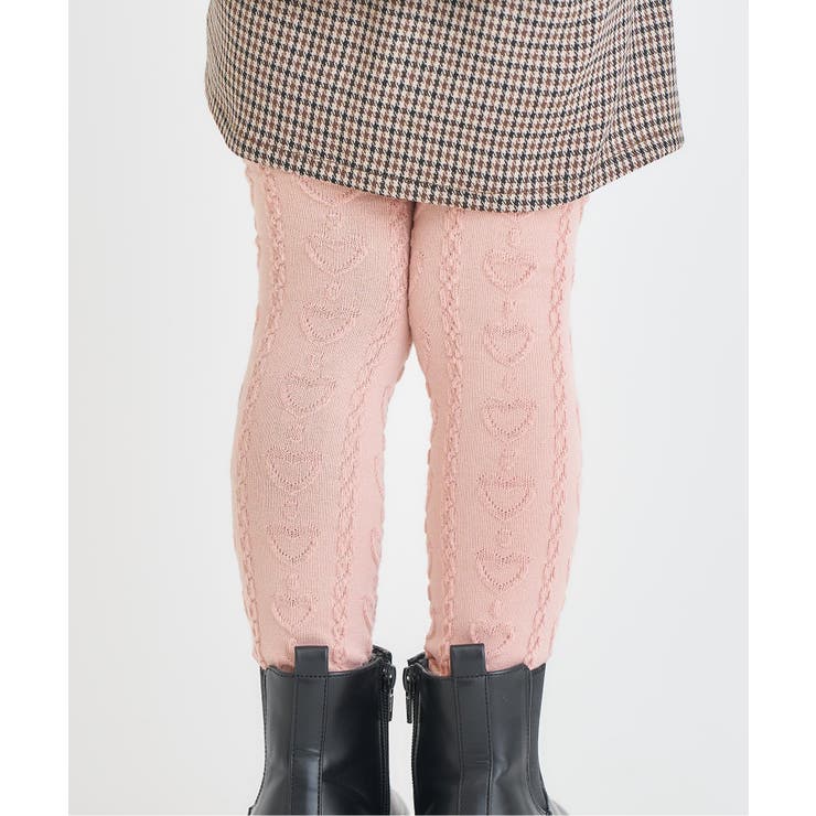 ピンク | ハートケーブル柄レギンス | F.O.Online Store