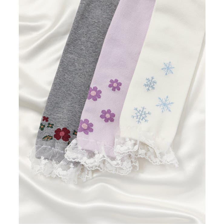 お花・雪柄裾レースレギンス | F.O.Online Store | 詳細画像11 