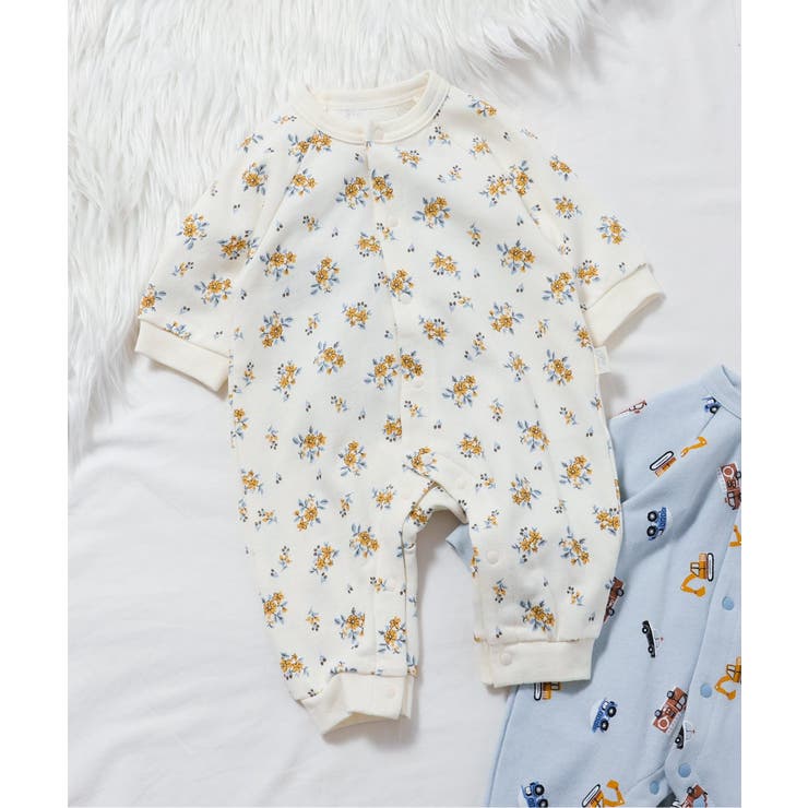 アイボリー | WEB限定 裏毛4柄カバーオール | F.O.Online Store