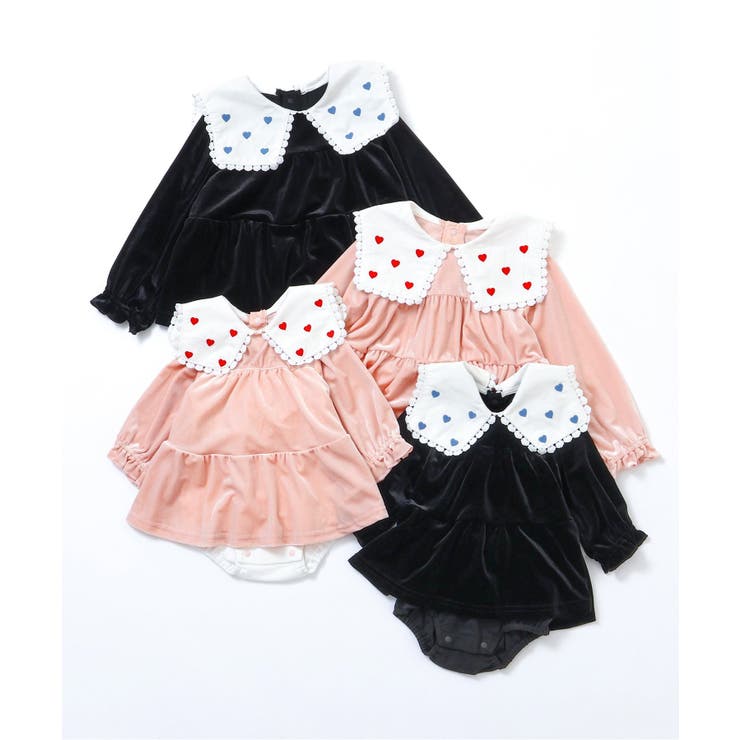 【リンク】ハート襟刺繍ティアードカバーオール | F.O.Online Store | 詳細画像18 