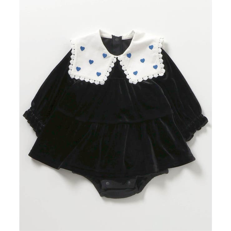 【リンク】ハート襟刺繍ティアードカバーオール | F.O.Online Store | 詳細画像2 