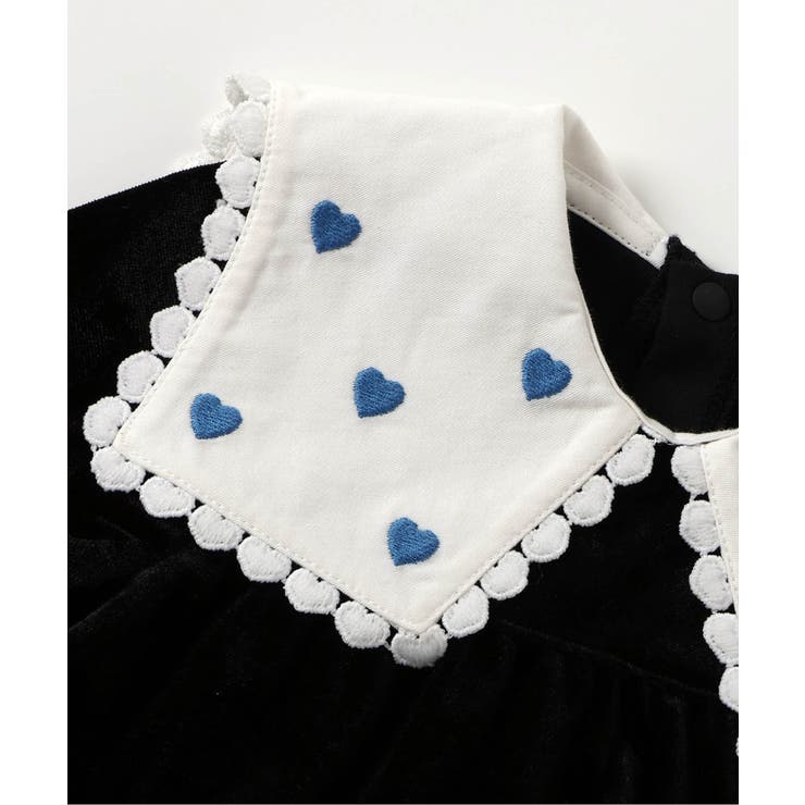 【リンク】ハート襟刺繍ティアードカバーオール | F.O.Online Store | 詳細画像4 