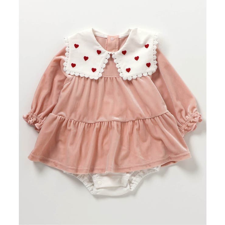 【リンク】ハート襟刺繍ティアードカバーオール | F.O.Online Store | 詳細画像6 