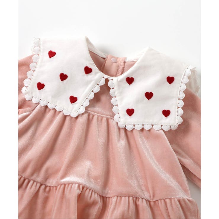 【リンク】ハート襟刺繍ティアードカバーオール | F.O.Online Store | 詳細画像8 