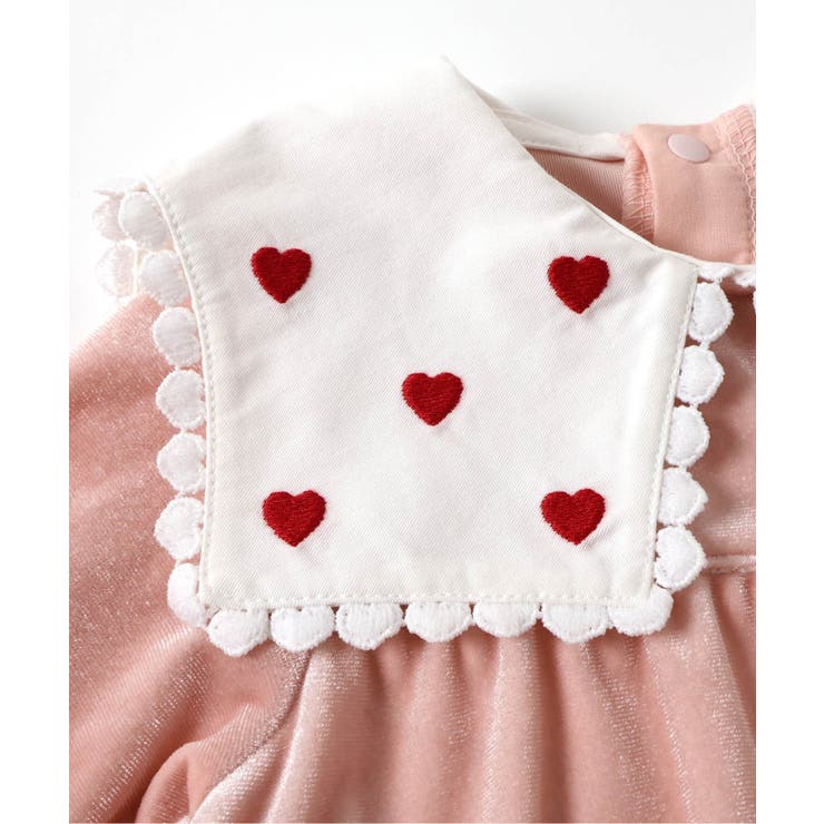 【リンク】ハート襟刺繍ティアードカバーオール | F.O.Online Store | 詳細画像9 