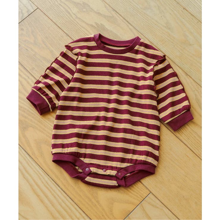 エンジ | 【リンク】マルチボーダーボディースーツ | F.O.Online Store