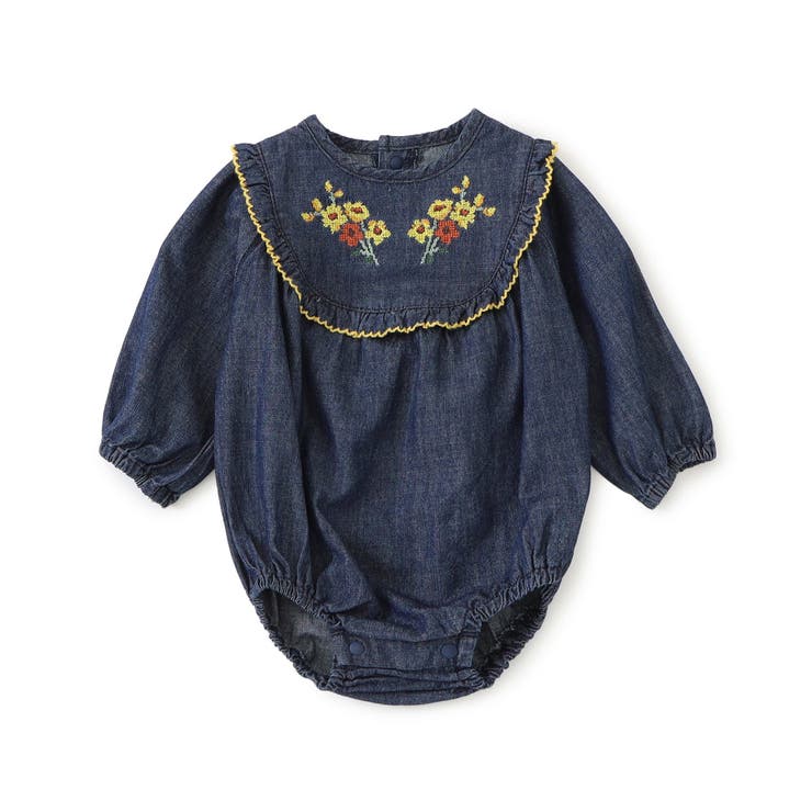 デニム | クロスステッチ刺繍ボディースーツ  | F.O.Online Store