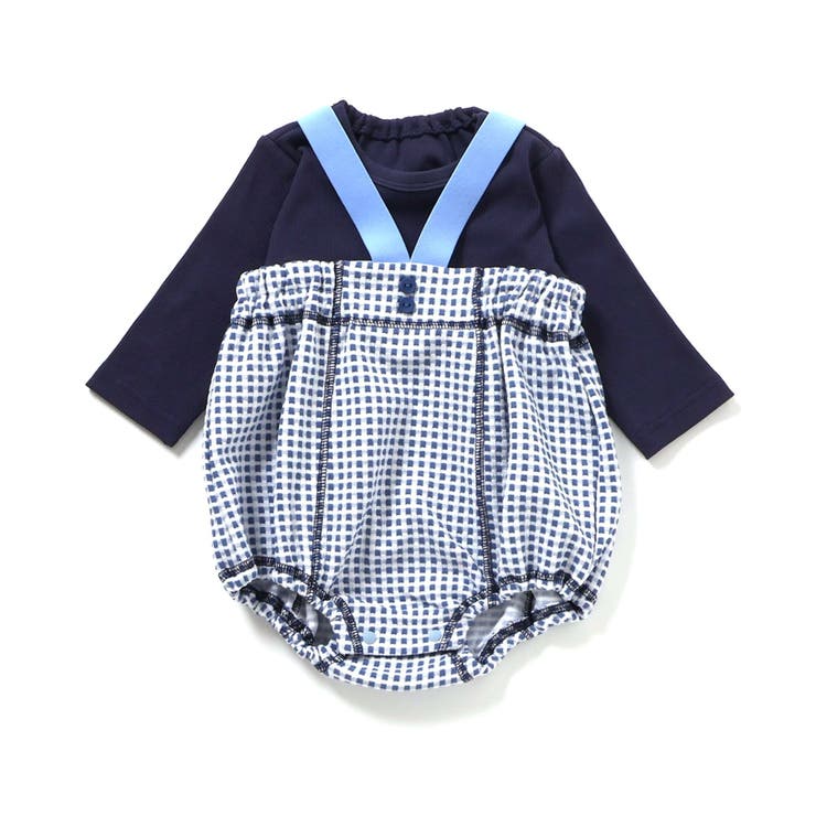 サックス | 【2Pセット】ジャガードサロペット&長袖インナー | F.O.Online Store