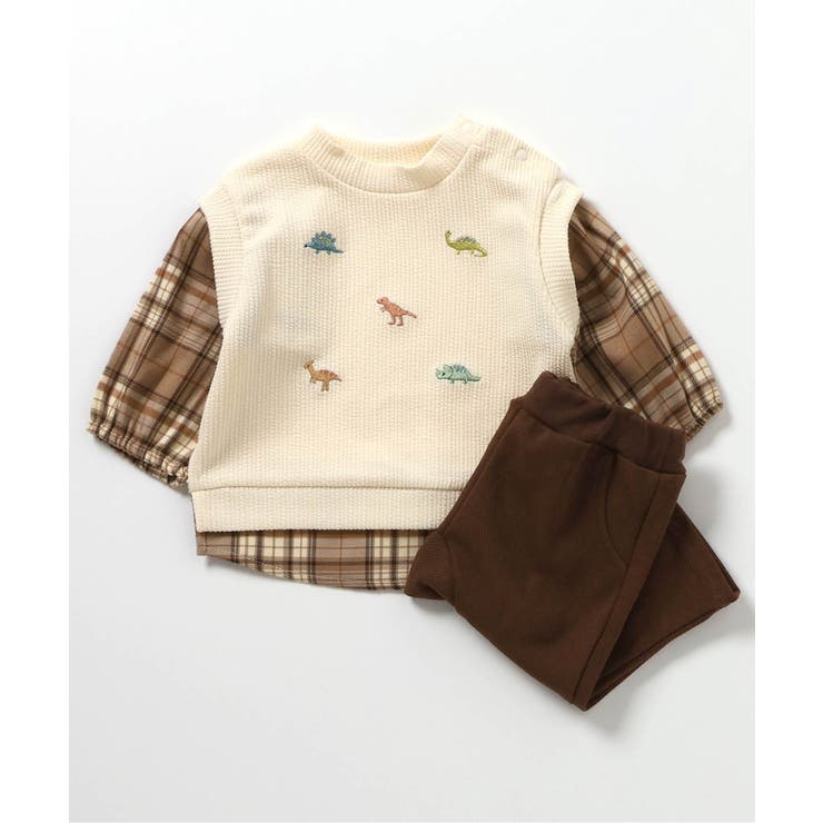 モチーフ刺繍ベストレイヤードセットアップ | F.O.Online Store | 詳細画像1 