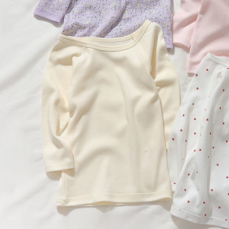 アイボリー | GIRLS深あき長袖肌着 | F.O.Online Store