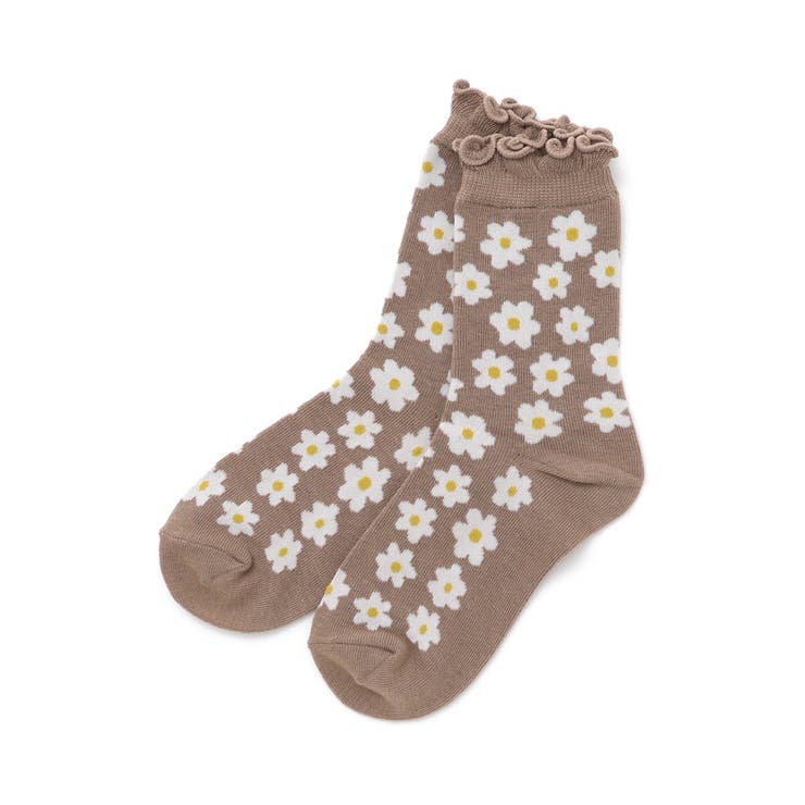 ベージュ | ハート・いちご・花柄ソックス | F.O.Online Store