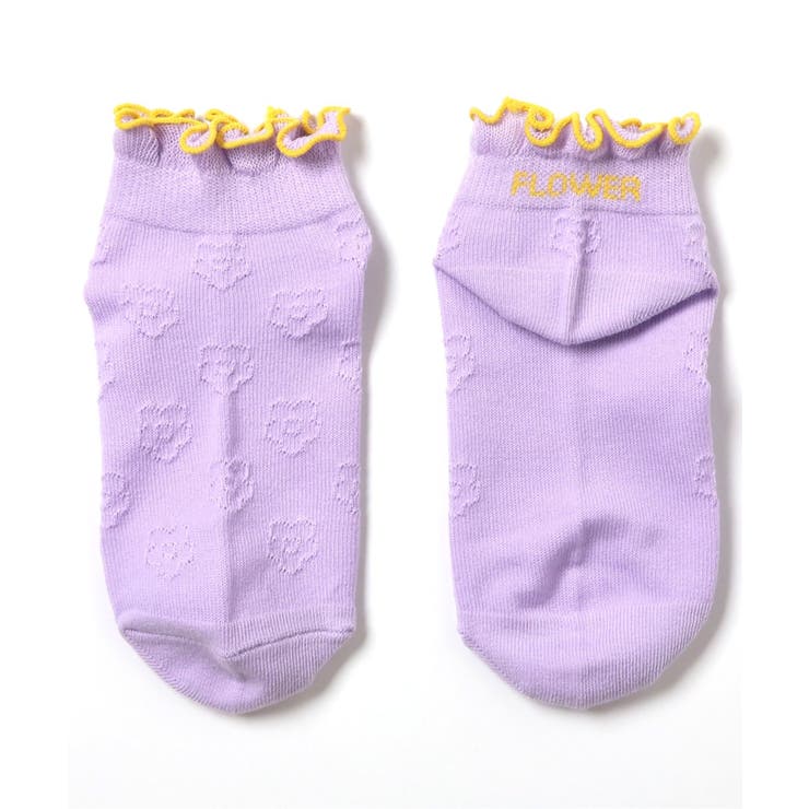 ラベンダー | ハート・お花透かし柄ショートソックス | F.O.Online Store