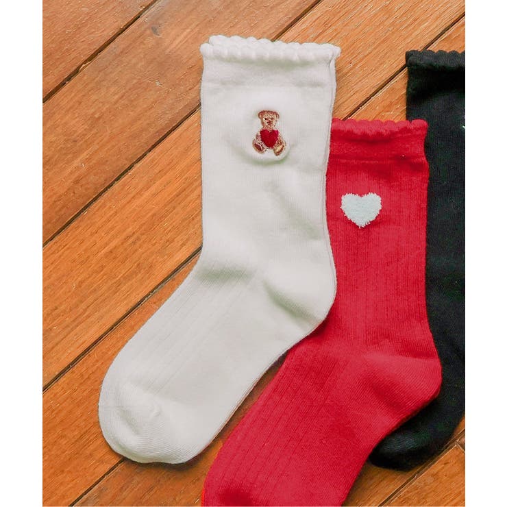 オフホワイト | ワンポイントモチーフクルーソックス | F.O.Online Store