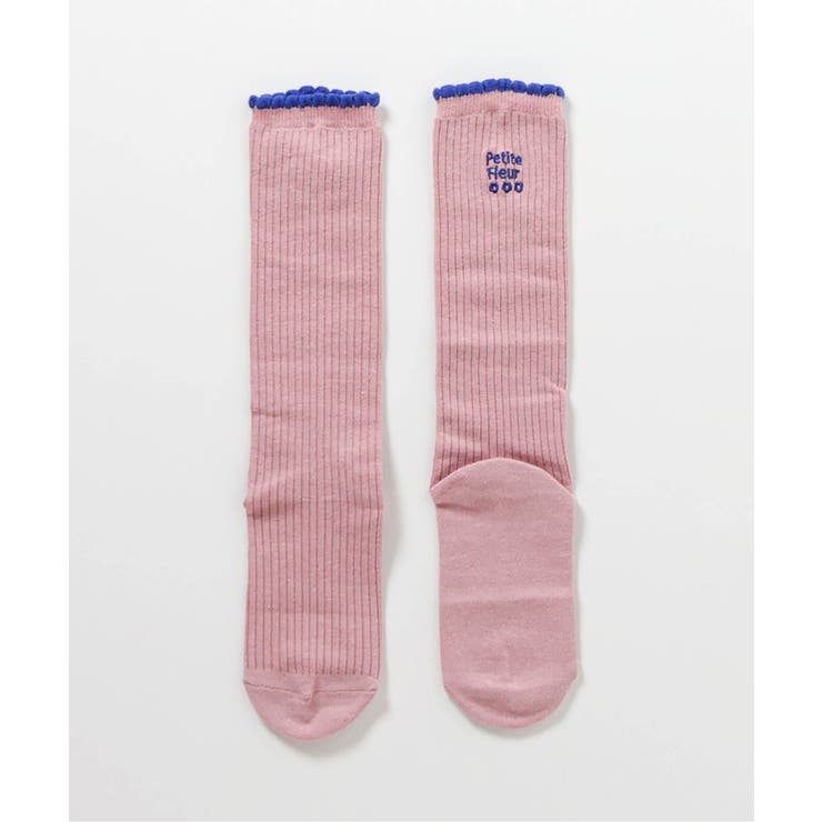 ピンク | ワンポイント刺繍ハイソックス | F.O.Online Store