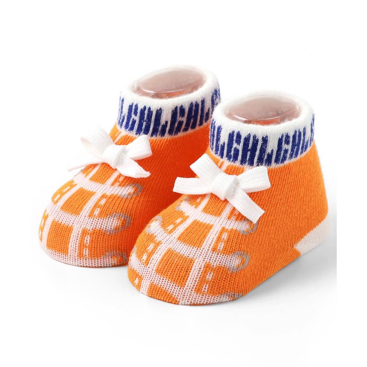 オレンジ | スニーカー風ロゴベビーソックス | F.O.Online Store