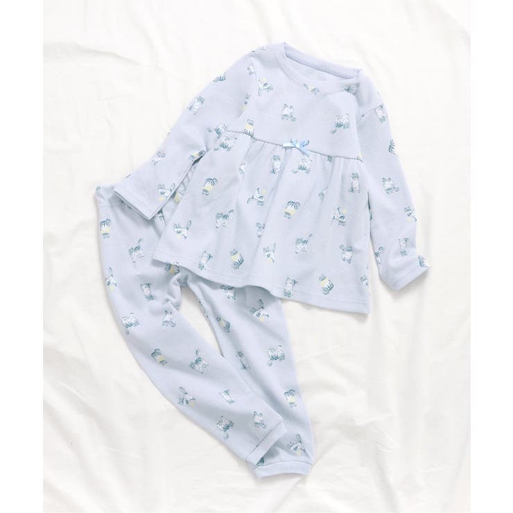 サックス | GIRLSバラエティワッフルパジャマ | F.O.Online Store