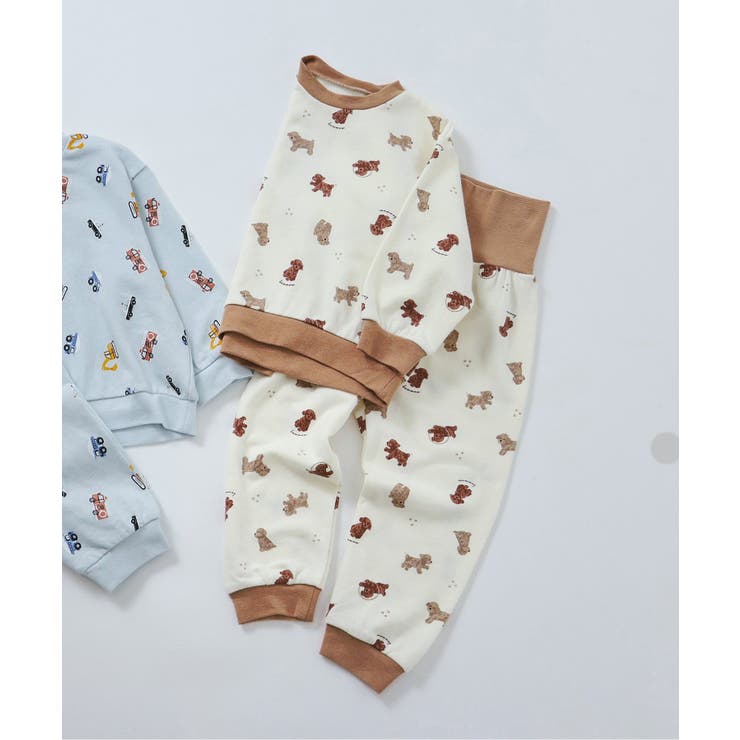 ブラウン | トイプードル・くるま柄裏毛パジャマ | F.O.Online Store