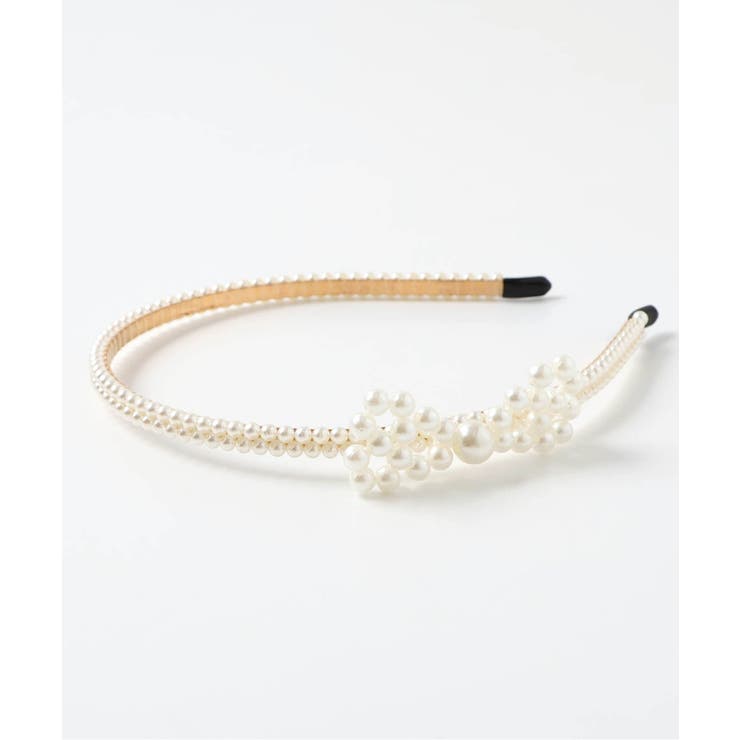 オフホワイト | リボンパールカチューシャ | F.O.Online Store