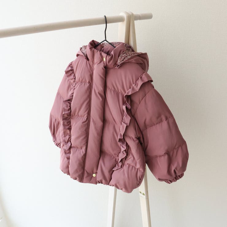 セール】AM RIBBON FRILL PUFFER JACKET（ダウンジャケット