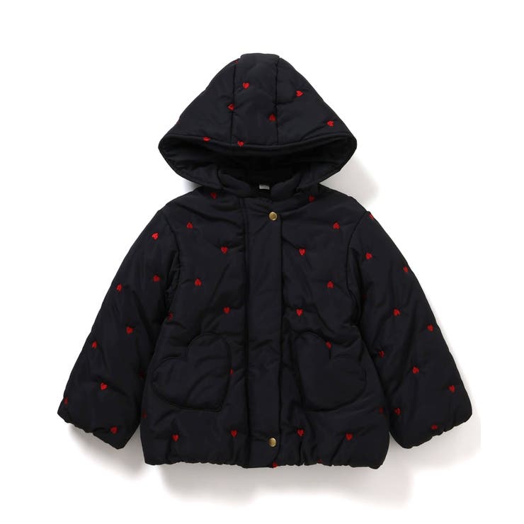 ブラック | ふわふわハートポケット刺繍アウター  洗濯機で洗える | F.O.Online Store