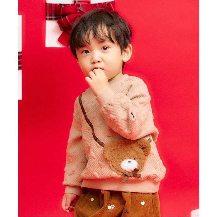 ベージュ | tiny bear ポシェット風トレーナー | F.O.Online Store