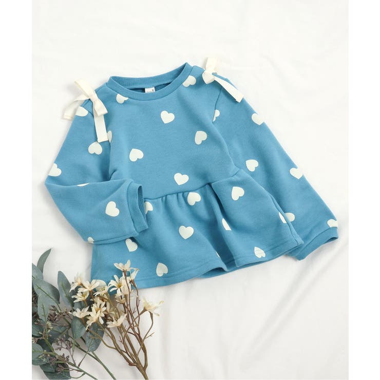 ブルー | WEB限定 肩リボンペプラムトレーナー | F.O.Online Store