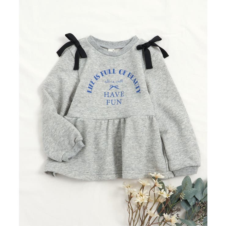 グレー | WEB限定 肩リボンペプラムトレーナー | F.O.Online Store