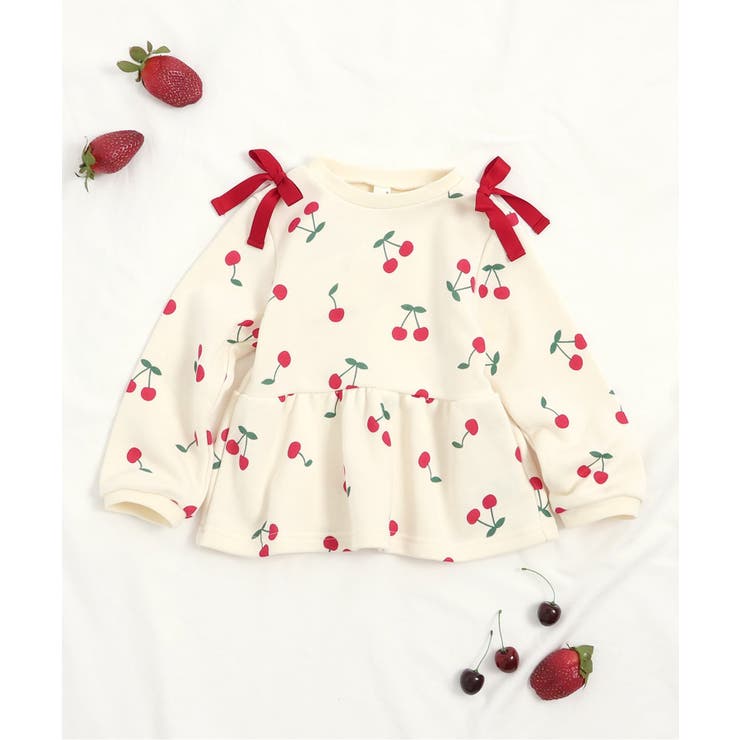 アイボリー | WEB限定 肩リボンペプラムトレーナー | F.O.Online Store