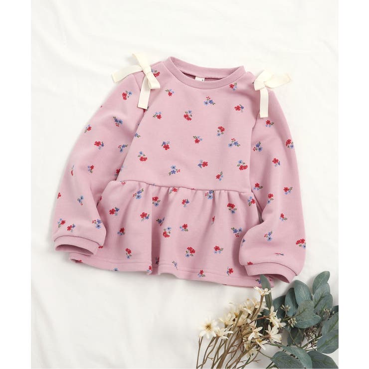 ピンク | WEB限定 肩リボンペプラムトレーナー | F.O.Online Store