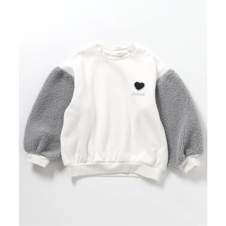 ハート刺繍袖ボアトレーナー | F.O.Online Store | 詳細画像2 