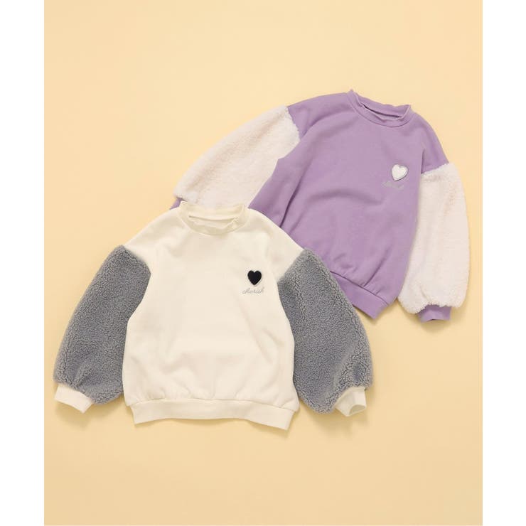 ハート刺繍袖ボアトレーナー | F.O.Online Store | 詳細画像6 