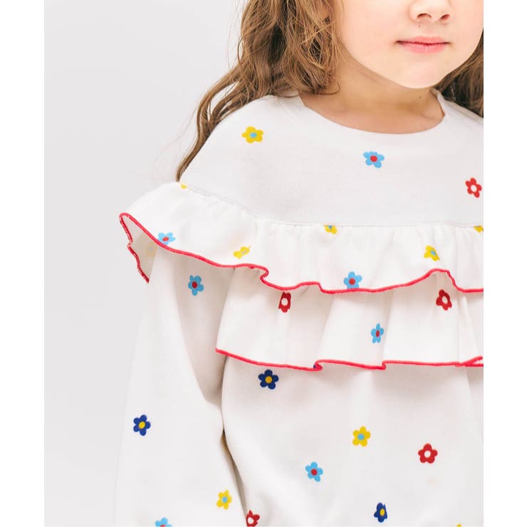 フラワー・無地メロウフリルトレーナー | F.O.Online Store | 詳細画像13 