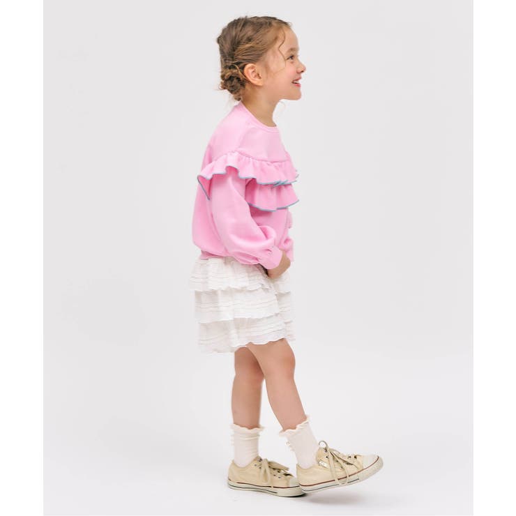 フラワー・無地メロウフリルトレーナー | F.O.Online Store | 詳細画像16 