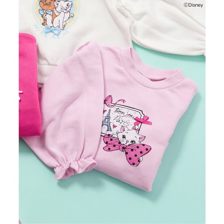 ピンク | 【ディズニーキャラクター/ マリー】キャンディースリーブトレーナー | F.O.Online Store