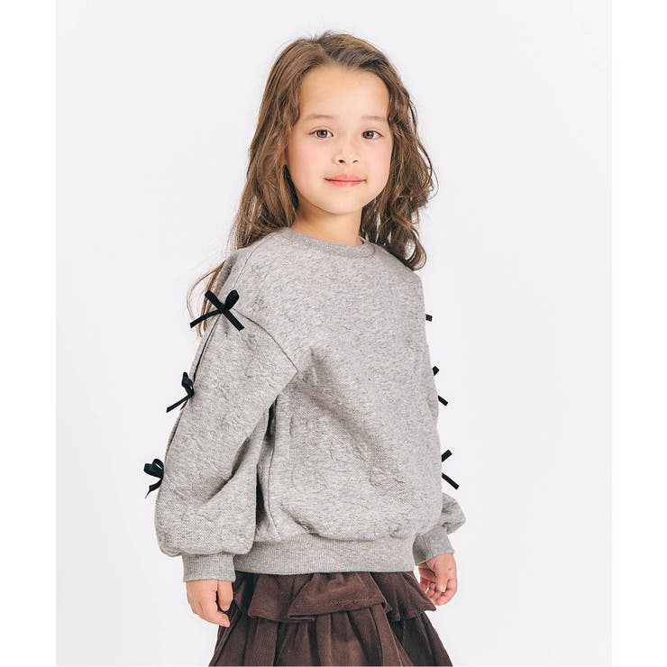 グレー | 袖リボンキルトトレーナー | F.O.Online Store