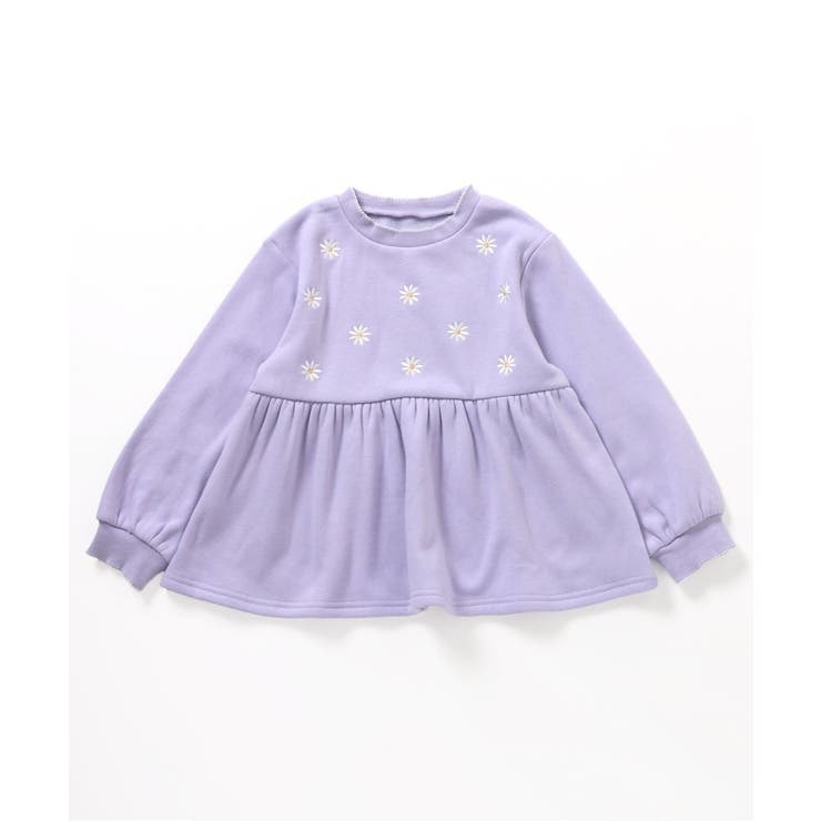 ラベンダー | WEB限定 裏シャギーペプラム刺繍トレーナー | F.O.Online Store