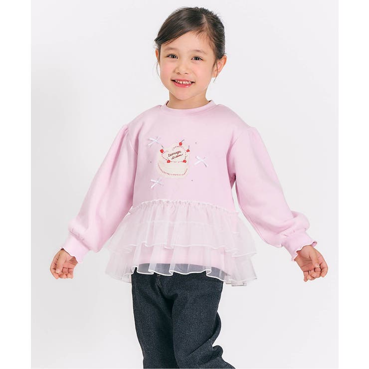 ピンク | 裏シャギーペプラムモチーフトレーナー | F.O.Online Store