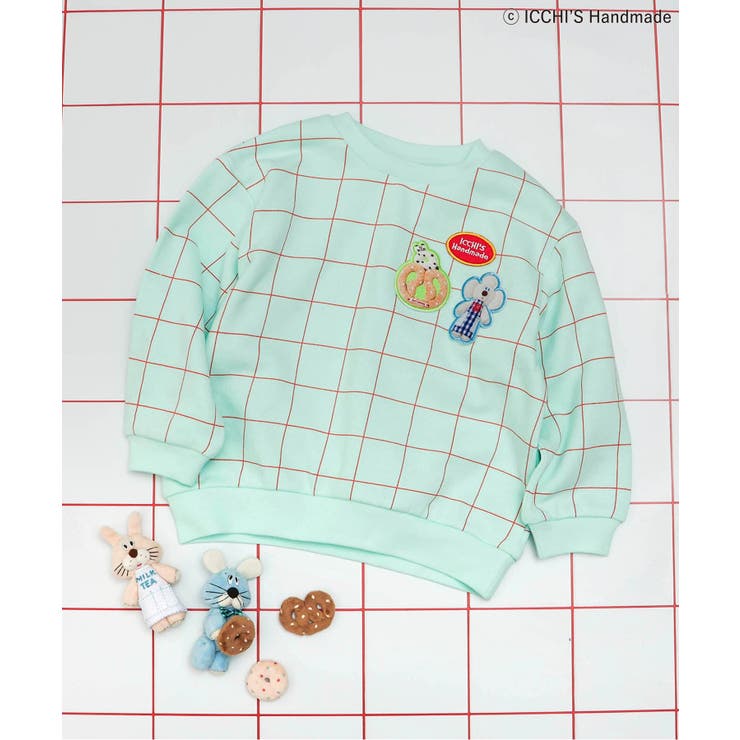 ミント | 【ICCHI'S HANDMADE】モチーフ付きトレーナー  | F.O.Online Store