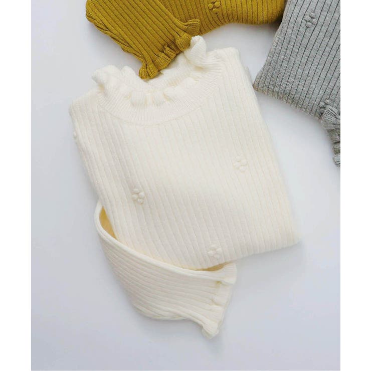 アイボリー | フリルリブニット | F.O.Online Store