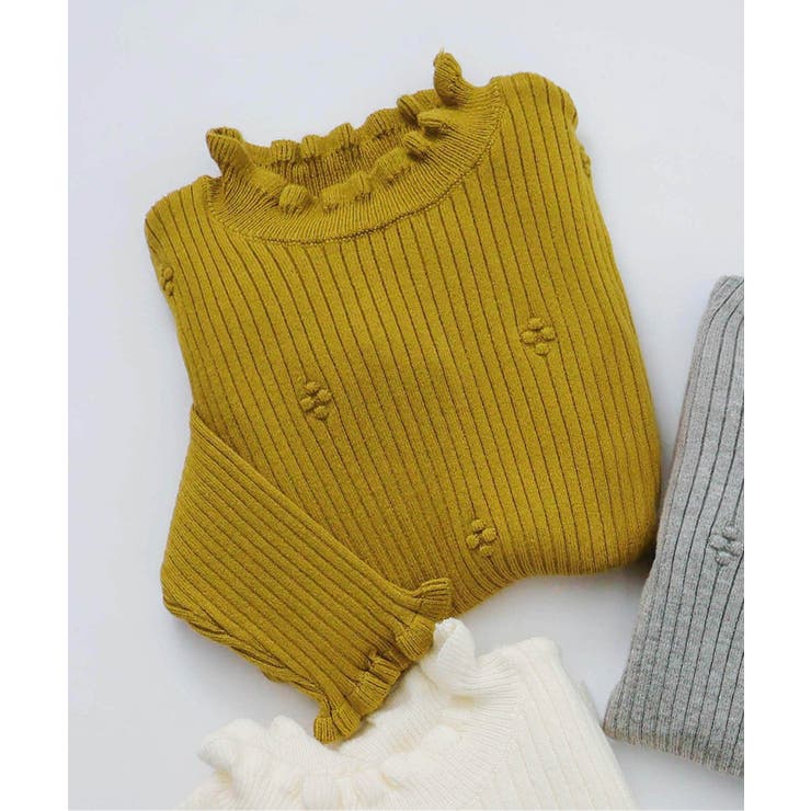 マスタード | フリルリブニット | F.O.Online Store