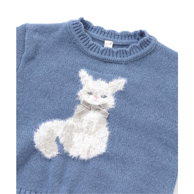 ハート・フラワー・ネコモチーフニット | F.O.Online Store | 詳細画像11 