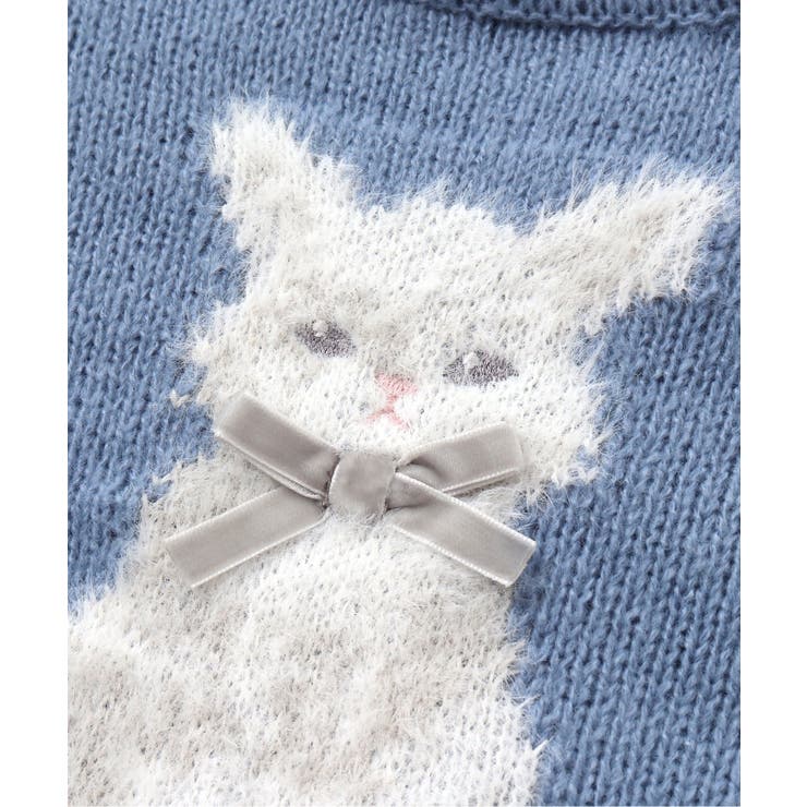 ハート・フラワー・ネコモチーフニット | F.O.Online Store | 詳細画像12 