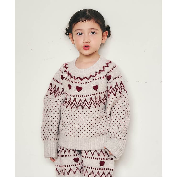 アイボリー | ハートノルディックニットトップス  洗濯機で洗える | F.O.Online Store