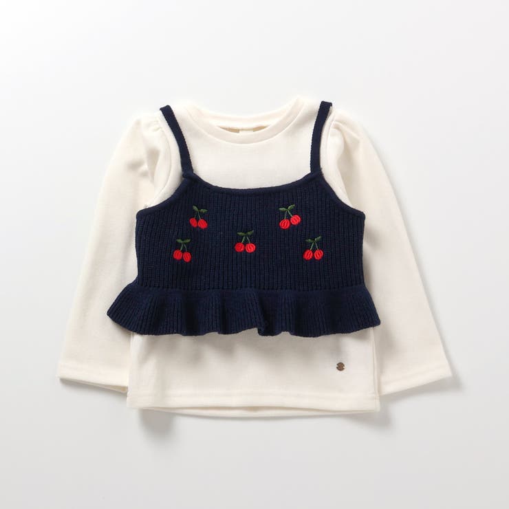 さくらんぼ・いちご刺繍ビスチェ＆インナーセット_RP[品番