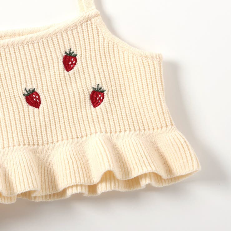 さくらんぼ・いちご刺繍ビスチェ＆インナーセット_RP[品番