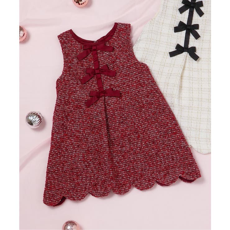 レッド | ツイードリボンジャンスカ_アプレレクールマシェリ | F.O.Online Store