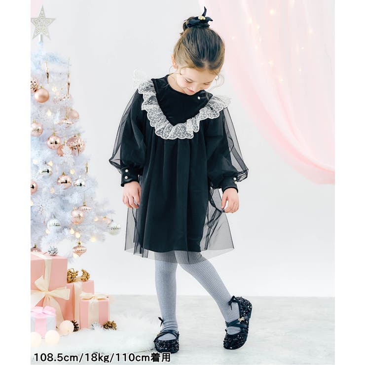 【リンク】ベロアチュールワンピース_アプレレクールマシェリ | F.O.Online Store | 詳細画像3 