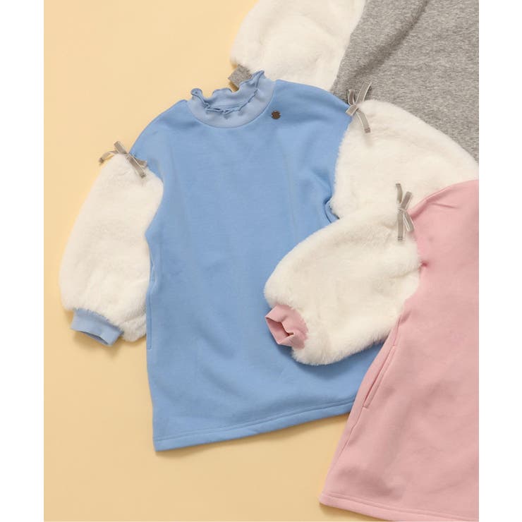 サックス | WEB限定 裏シャギー袖ボアワンピース | F.O.Online Store