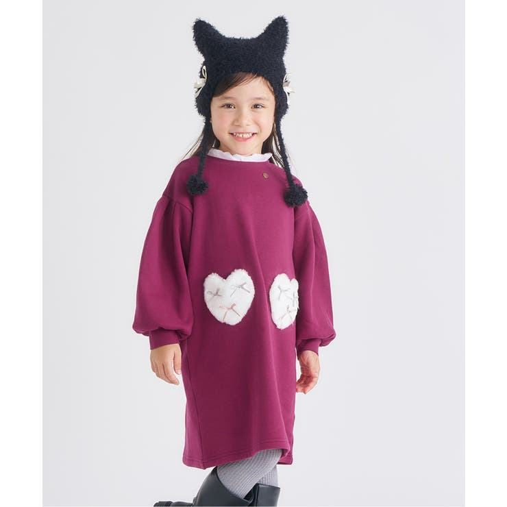 ローズピンク | 裏シャギーハートポケットワンピース | F.O.Online Store