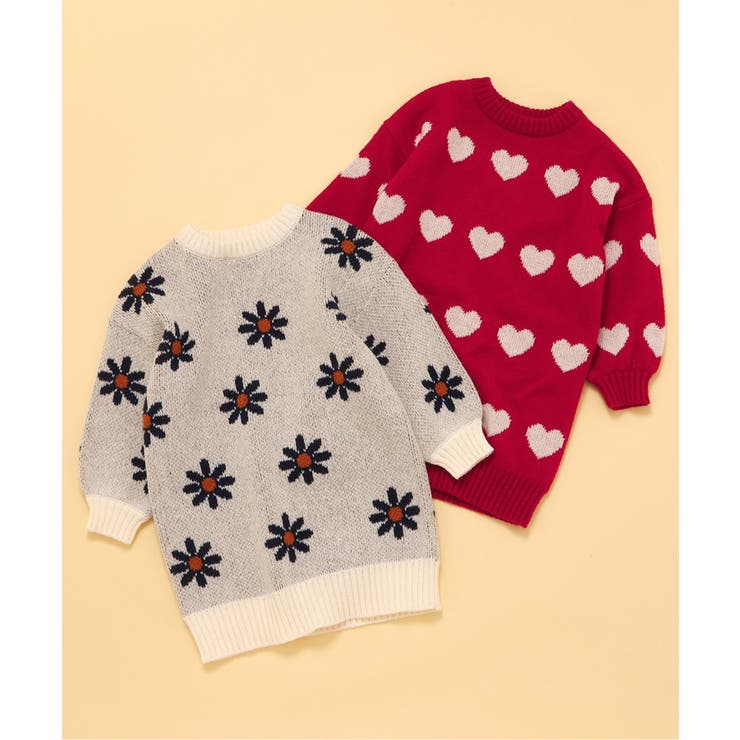 WEB限定 フラワー・ハートニットワンピース | F.O.Online Store | 詳細画像3 